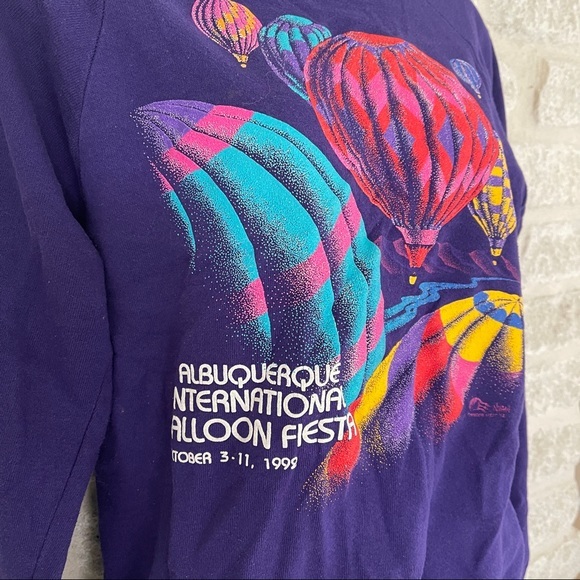 Albuquerque Hot Air Balloon Fiesta sweatshirt 90s 1992 vintage M - Picture 2 of 5